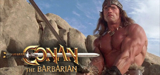 Orphaned boy Conan (Arnold Schwarzenegger) is enslaved after his village is destroyed by the forces of vicious necromancer Thulsa Doom (James Earl Jones), and is compelled to push "The Wheel of Pain" for many years. Once he reaches adulthood, Conan sets off across the prehistoric landscape of the Hyborian Age in search of the man who killed his family and stole his father's sword. With beautiful warrior Valeria (Sandahl Bergman) and archer Subotai (Gerry Lopez), he faces a supernatural evil.