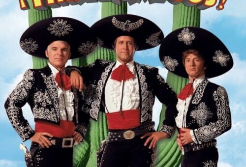 Poster for the movie "¡Three Amigos!"